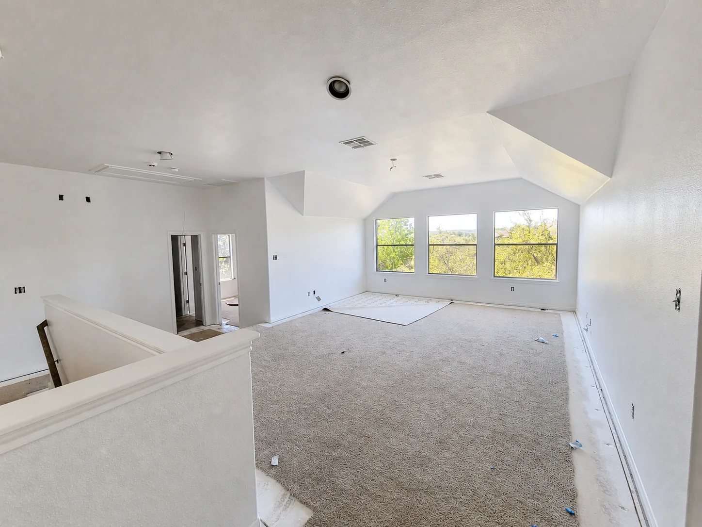 Interior walls and ceiling prepared and painted in an Austin area home