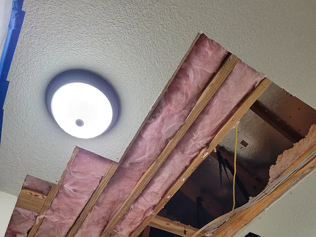 Ceiling Repair and Texture Match — before stage