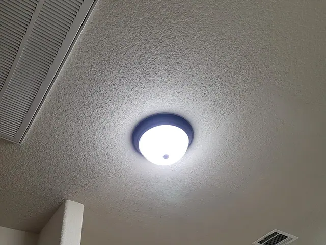 Ceiling Repair and Texture Match — completed stage