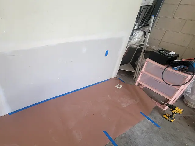 Interior Wall Repair — in progress stage