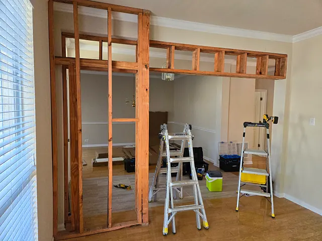 Open-Concept Wall and Drywall Installation — before stage