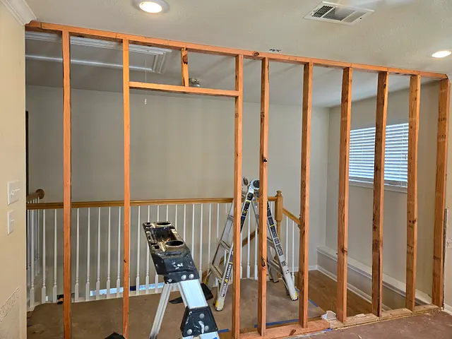 Open-Concept Wall and Drywall Installation — before stage