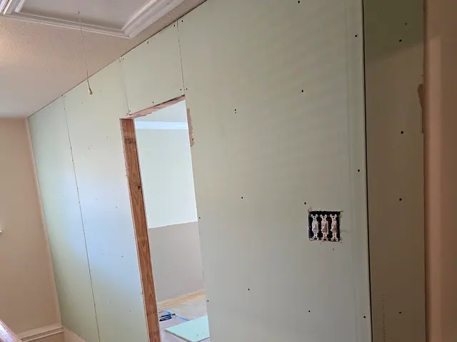 Open-Concept Wall and Drywall Installation — in progress stage