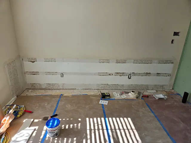 Open-Concept Wall and Drywall Installation — in progress stage