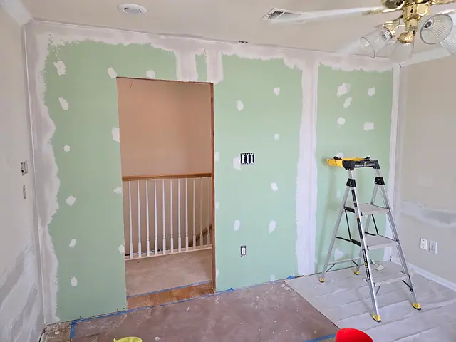 Open-Concept Wall and Drywall Installation — in progress stage