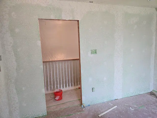 Open-Concept Wall and Drywall Installation — in progress stage
