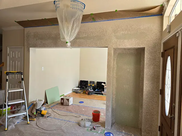 Open-Concept Wall and Drywall Installation — completed stage