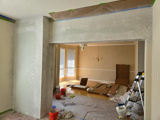 Open-Concept Wall and Drywall Installation — completed stage