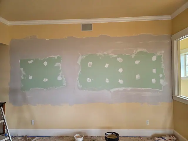 Wall Repair and Paint Preparation — before stage
