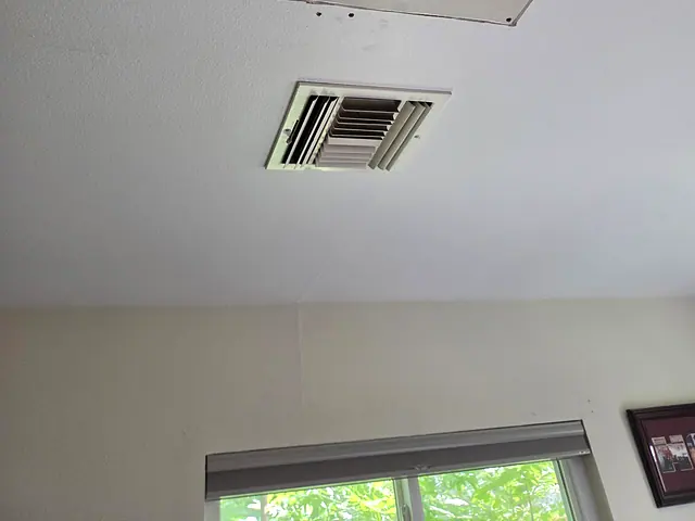 AC Water-Damage Ceiling Repair — in progress stage