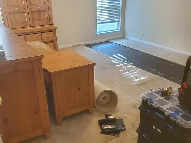 Hardwood Flooring Installation — before stage
