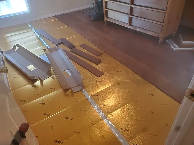 Hardwood Flooring Installation — before stage