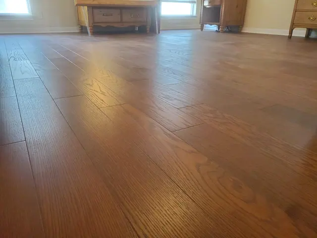 Hardwood Flooring Installation — in progress stage