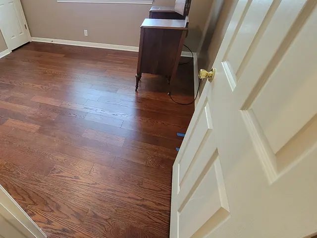 Hallway Flooring Update — completed stage