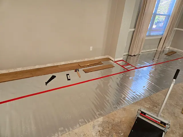 Kitchen and LVP Flooring Installation — before stage
