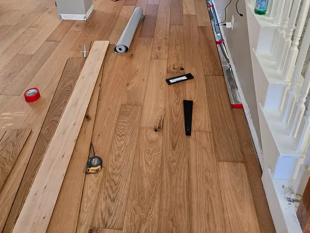Kitchen and LVP Flooring Installation — in progress stage
