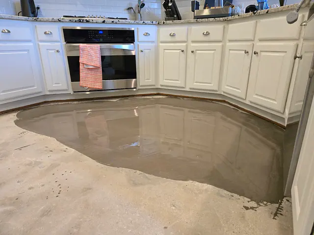 Kitchen and LVP Flooring Installation — in progress stage