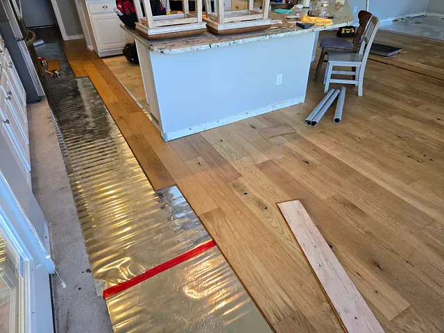 Kitchen and LVP Flooring Installation — completed stage