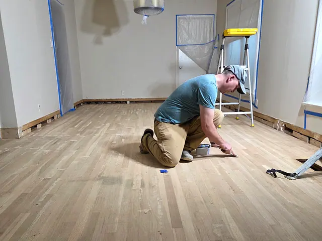Wood Flooring Installation — in progress stage