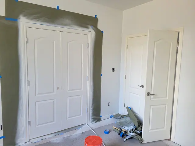 Interior Repaint and Stairwell Finish — before stage