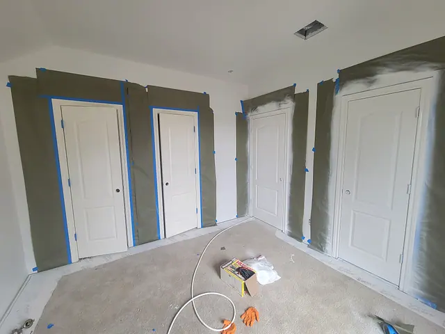Interior Repaint and Stairwell Finish — before stage