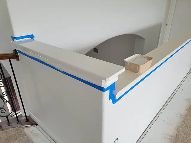 Interior Repaint and Stairwell Finish — before stage