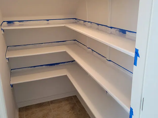 Interior Repaint and Stairwell Finish — in progress stage