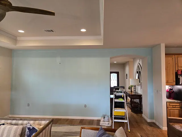 Bathroom Cabinet Refinishing — in progress stage