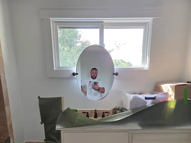 Vanity Cabinet Painting — before stage